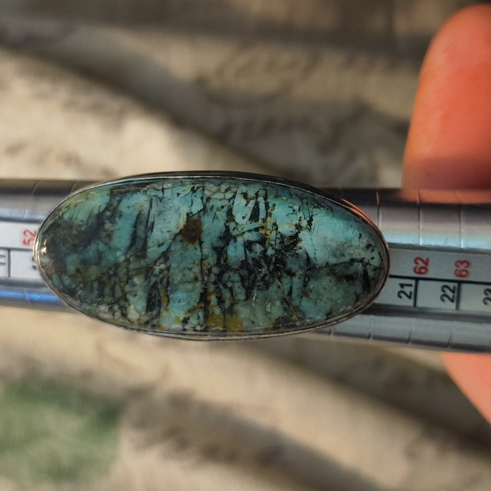 Turquoise ring 925 sterling silver size 8